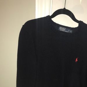 Black polo sweater